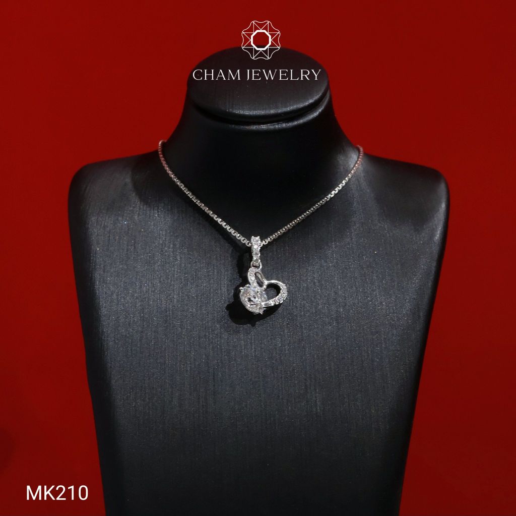 Mặt Dây Chuyền MK210 CHAM JEWELRY, Mặt Kiểu Trái Tim Chủ 6.0mm (TMA490-C-M1588)