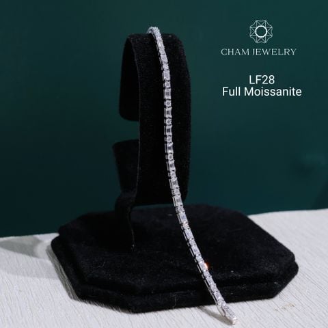 Lắc Tay LF28 CHAM JEWELRY, Lắc Tay Full Moissanite Cao Cấp  (Barcode OHL02)