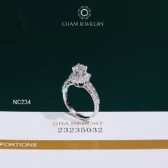 Nhẫn NC234 CHAM JEWELRY, Nhẫn Full Đá Moissanite Chủ 5.4mm (Barcode ONNU312)