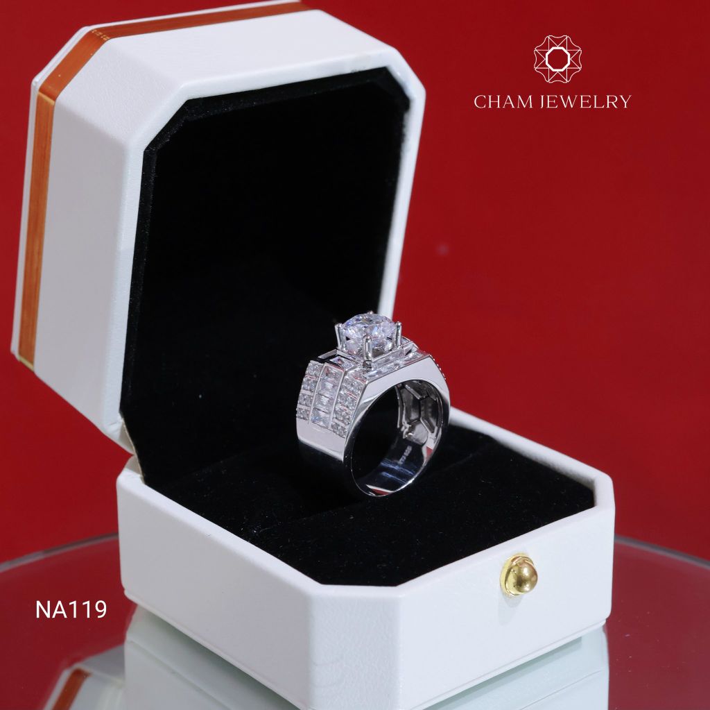 Nhẫn Nam NA119 CHAM JEWELRY, Chủ 8.0mm (Barcode TNNA439)
