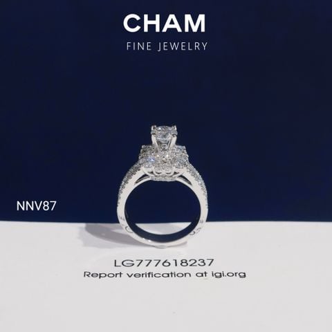 Nhẫn Nữ NNV87 Vàng 10k Chủ 5.4mm Kim Cương Lab Grown Diamond (Barcode DNU18)