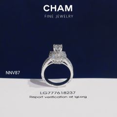 Nhẫn Nữ NNV87 Vàng 10k Chủ 5.4mm Kim Cương Lab Grown Diamond (Barcode DNU18)