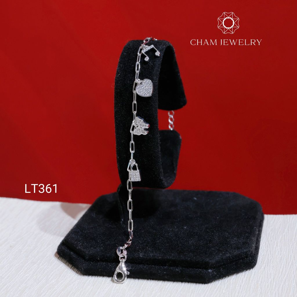 Lắc Tay LT361 CHAM JEWELRY , Lắc Xích Charm Kiểu (Barcode TLT1556).