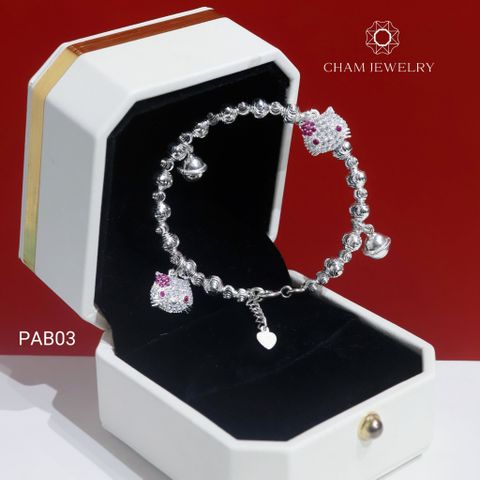 Vòng Tay Bé PAB03 CHAM JEWELRY, Vòng Bé Hello Kitty (Barcode TVEC27)