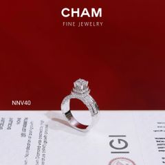 Nhẫn Nữ NNV40 Vàng 10k Chủ 5.4 Kim Cương Lab Grown Diamond