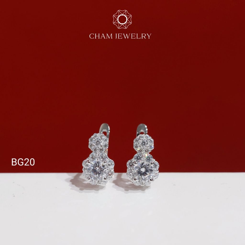 Hoa Tai BG20 CHAM JEWELRY, Chủ 4.5mm (Barcode TBG1036).