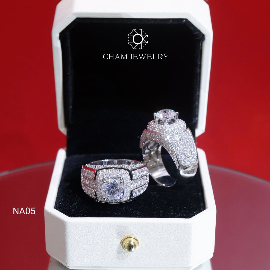 Nhẫn Nam NA05 CHAM JEWELRY, Chủ 7.5mm (Barcode TNNA428).