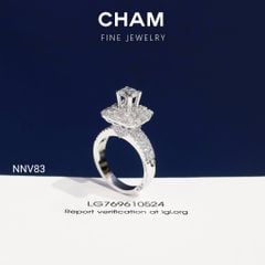 Nhẫn Nữ NNV83 Vàng 10k Chủ 5.4mm Kim Cương Lab Grown Diamond (Barcode DNU16)