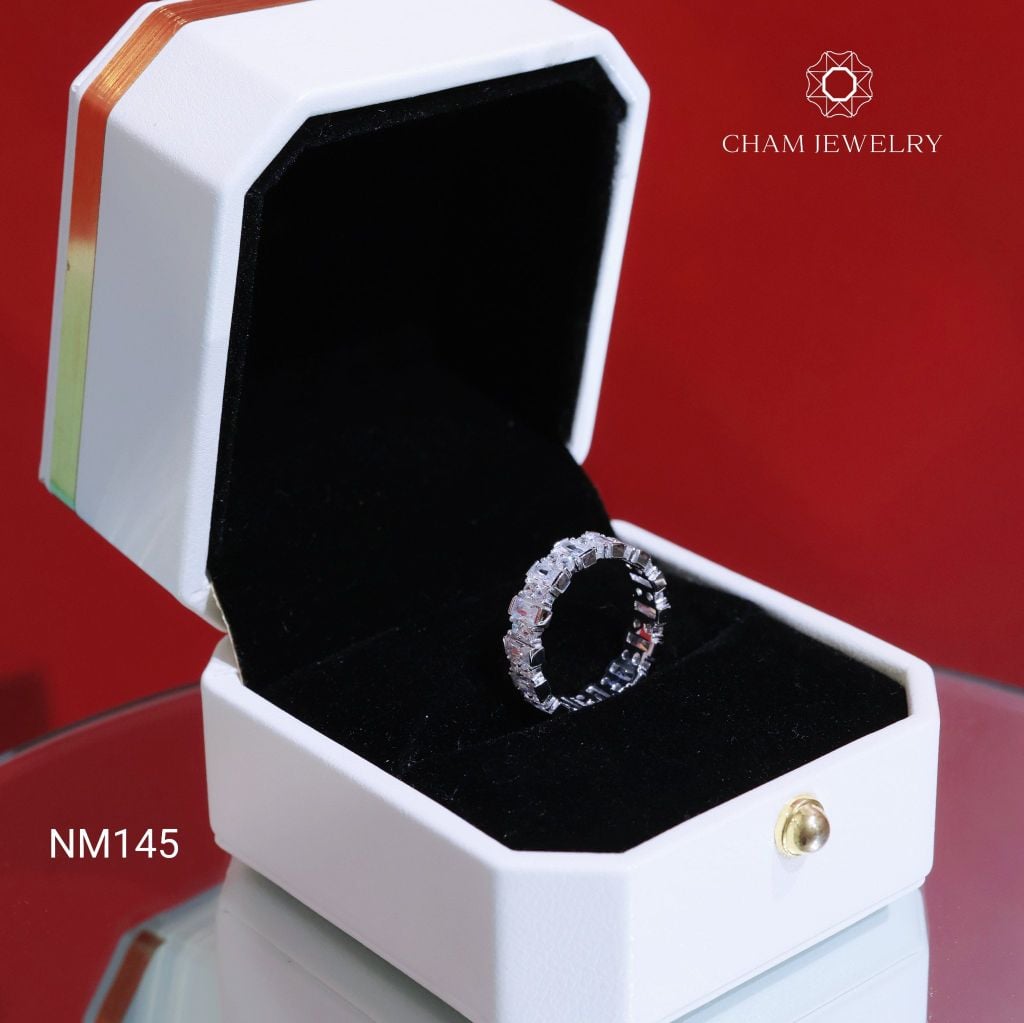 Nhẫn NM145 CHAM JEWELRY , Nhẫn Full Đá Barget (Barcode TNF07)