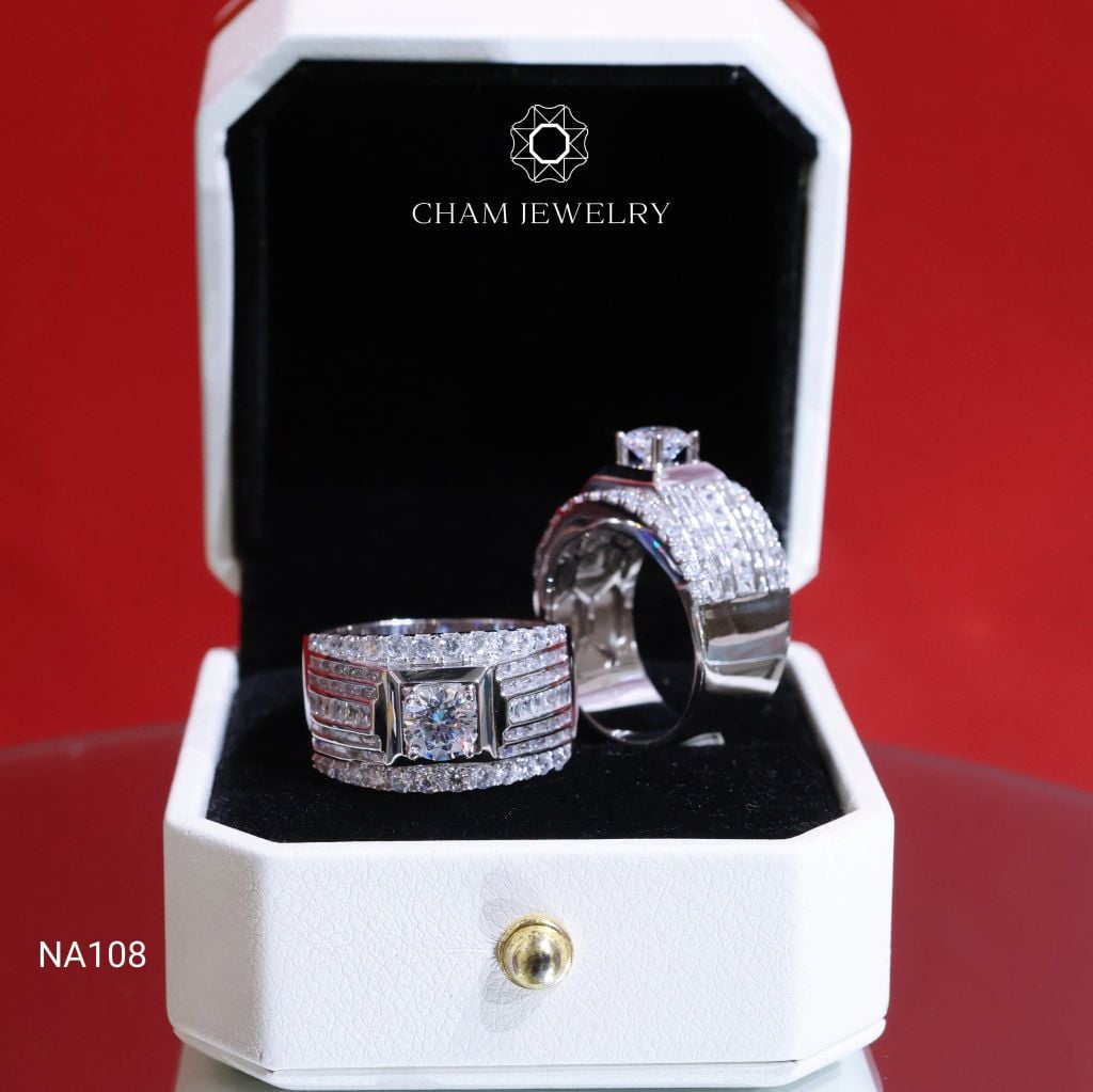 Nhẫn Nam NA108 CHAM JEWELRY, Chủ 6.0mm (Barcode TNNA429).