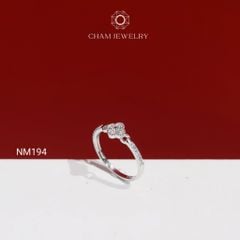 Nhẫn NM194 CHAM JEWELRY, Nhẫn Cỏ 4 Lá Trắng ( C-NRS366(B7) ).