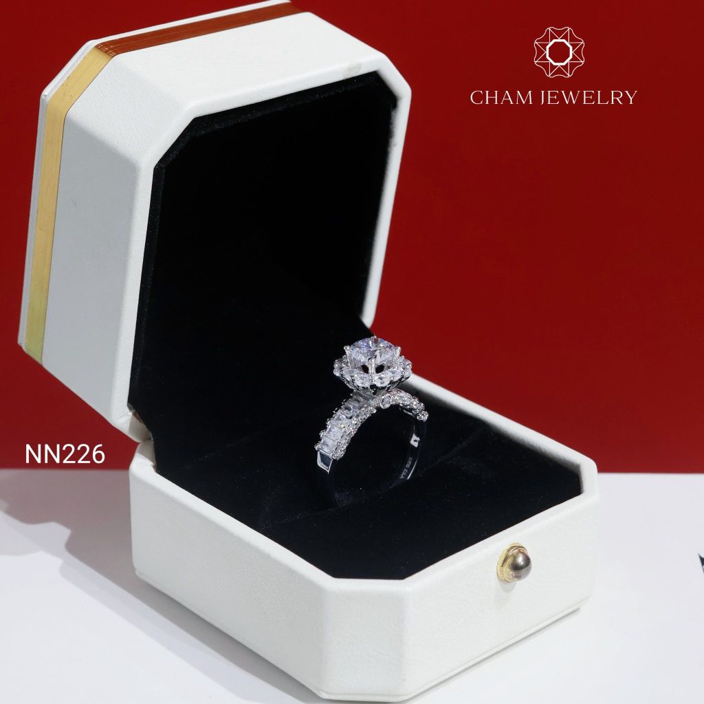Nhẫn NN226 CHAM JEWELRY, Chủ 7.5mm ( Barcode TNN1851).