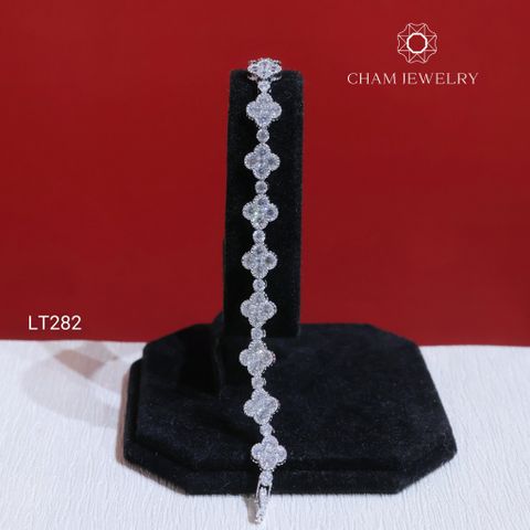 Lắc Tay CHAM JEWELRY LT282, Lắc 4 Lá Bản 8.0mm (Barcode CHL55-NLHN13)