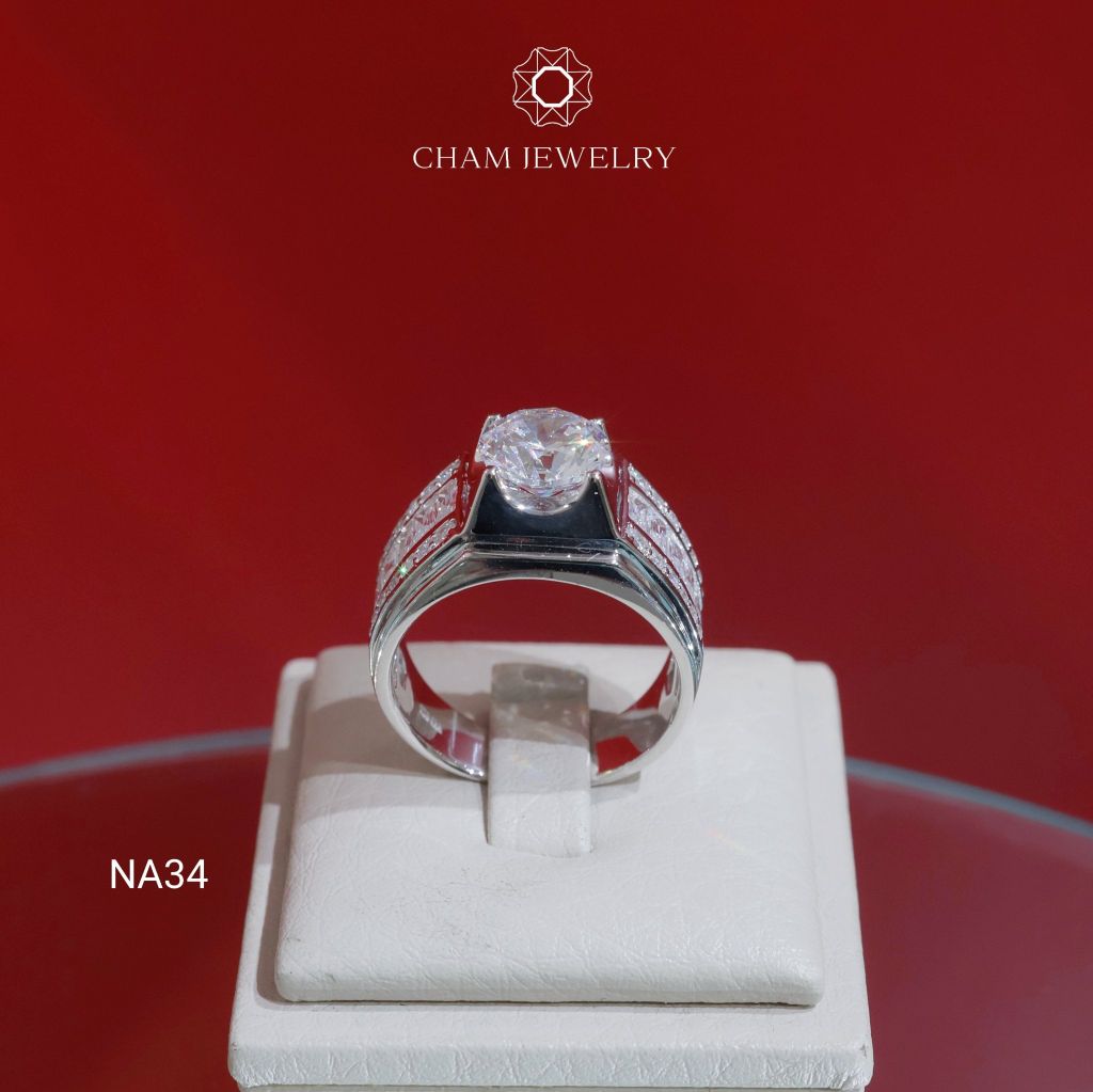 Nhẫn Nam NA34 CHAM JEWELRY, Chủ 9.0mm (Barcode TNNA444)
