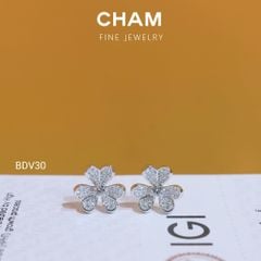 Hoa Tai BDV30 Vàng 10k Kim Cương Lab Grown Diamond