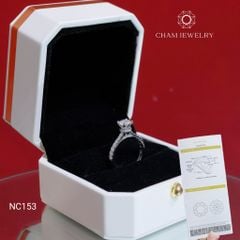 Nhẫn NC153 CHAM JEWELRY, Full Đá Moissanite, Chủ 5.5mm (Barcode OPN01).