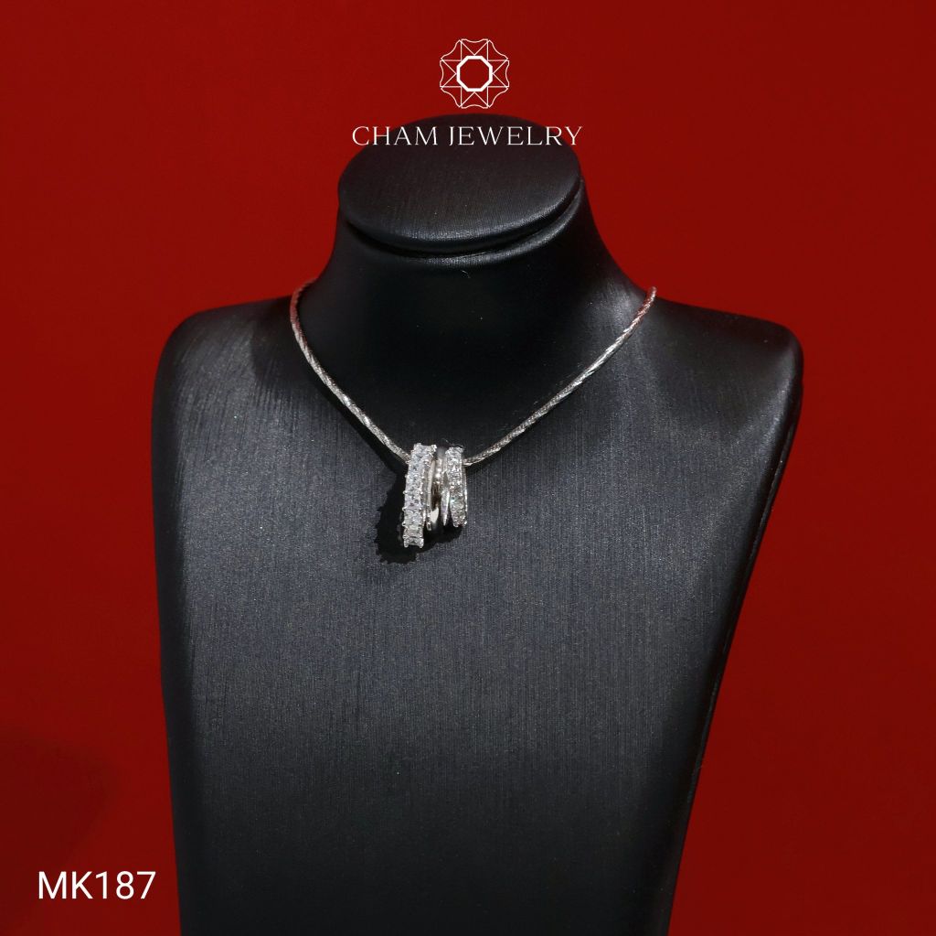Mặt Dây Chuyền MK187 CHAM JEWELRY, Mặt Kiểu Xỏ (Barcode TMX430)