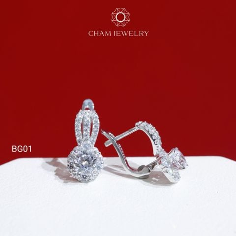 Hoa Tai BG01 CHAM JEWELRY, Chủ 5.0mm (Barcode TBVB204B).