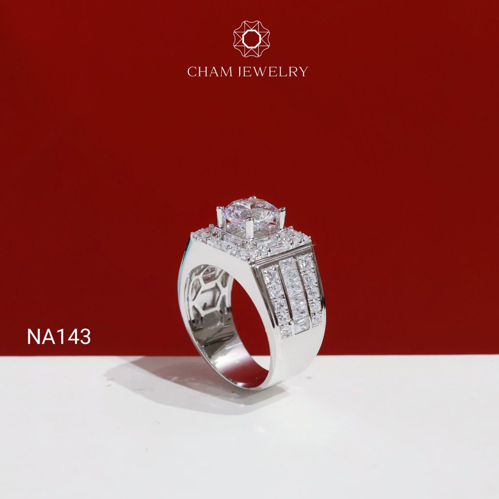 Nhẫn Nam NA143 CHAM JEWELRY, Chủ 8.1mm (TNNA410-C-N172)