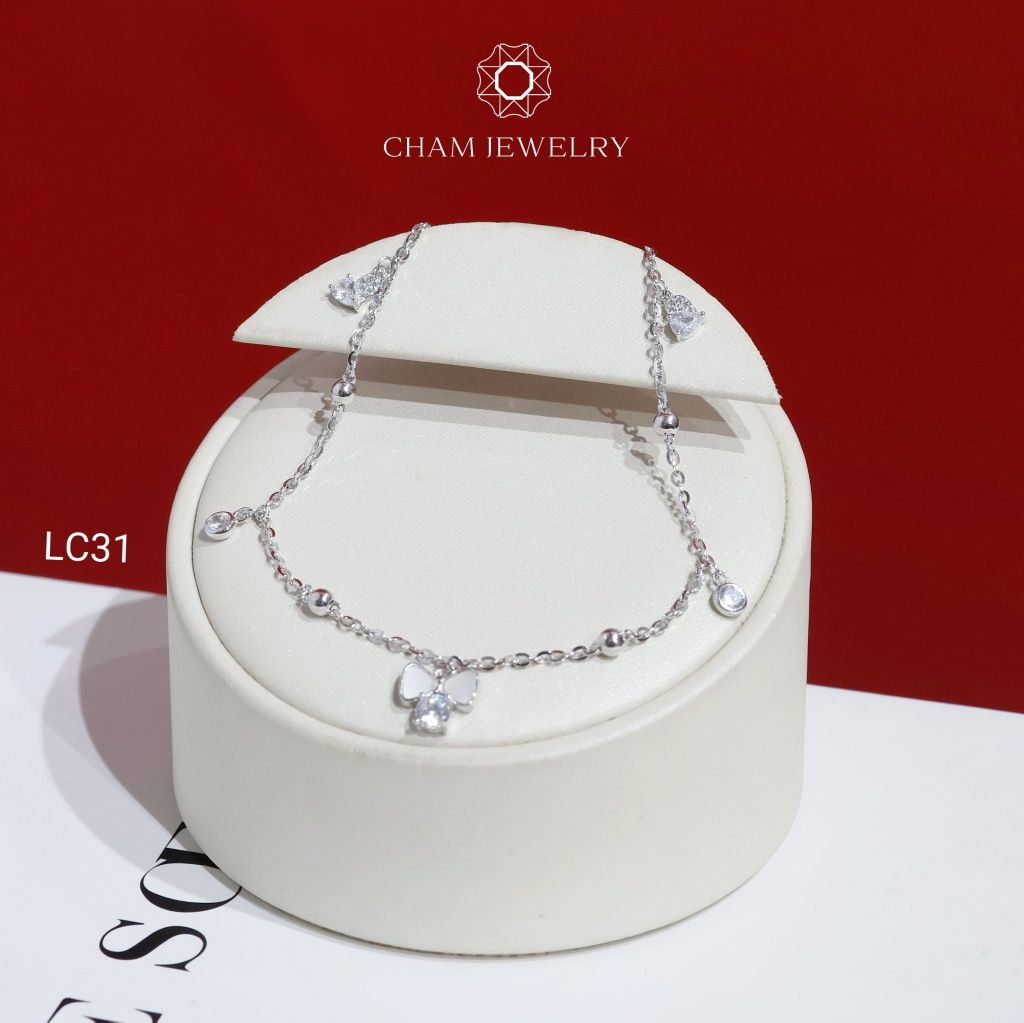 Lắc Chân LC31 CHAM JEWELRY, Lắc Chân Charm Nơ Xà Cừ (Barcode CTNC102) .