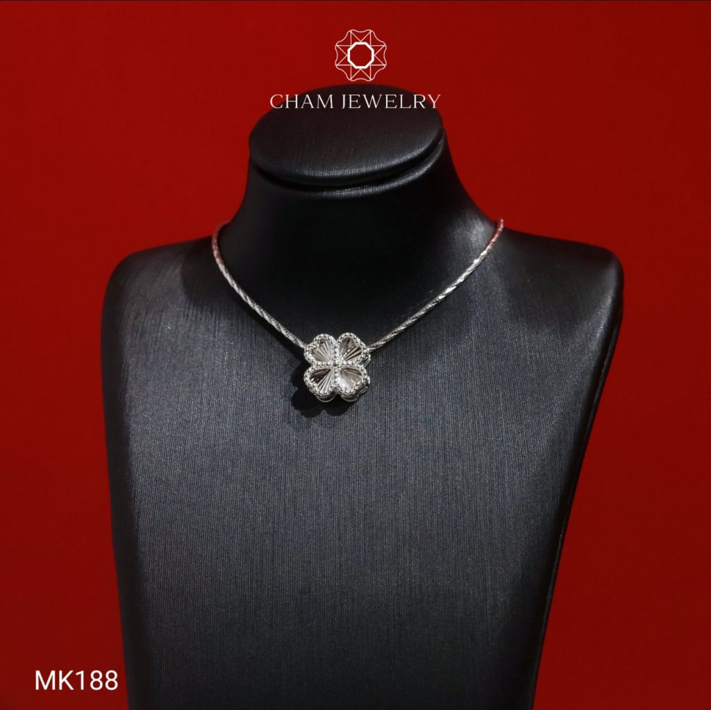 Mặt Dây Chuyền MK188 CHAM JEWELRY, Mặt Kiểu Xỏ Cỏ Chạm Máy (Barcode TMX451)