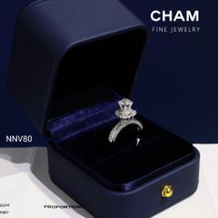 Nhẫn Nữ NNV80 Vàng 10k Chủ 5.4mm Kim Cương Lab Grown Diamond (Barcode DNU012)