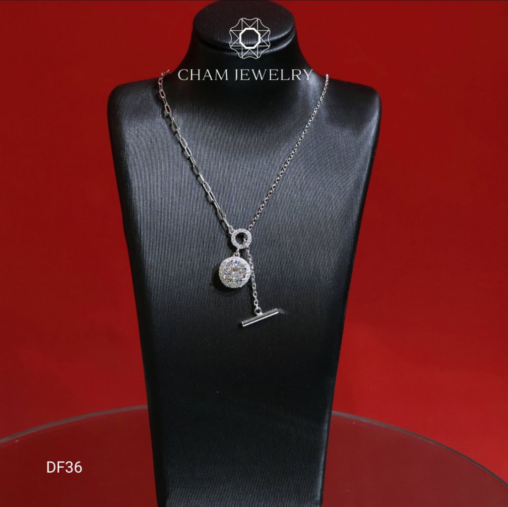Dây Chuyền CHAM JEWELRY DF36, Moissanite Chủ 6.5mm(Barcode CDMR2264)