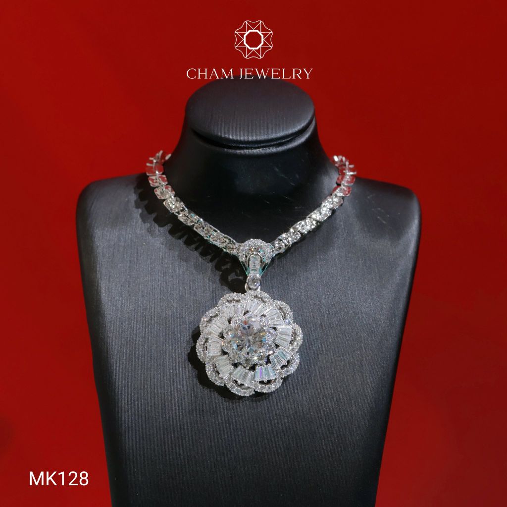 Mặt Dây Chuyền MK128 CHAM JEWELRY, Mặt Xoáy Chủ 7.5mm (Barcode TMA1808)