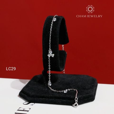 Lắc Chân LC29 CHAM JEWELRY, Lắc Chân Cỏ 3 Lá (Barcode CTNC131) .