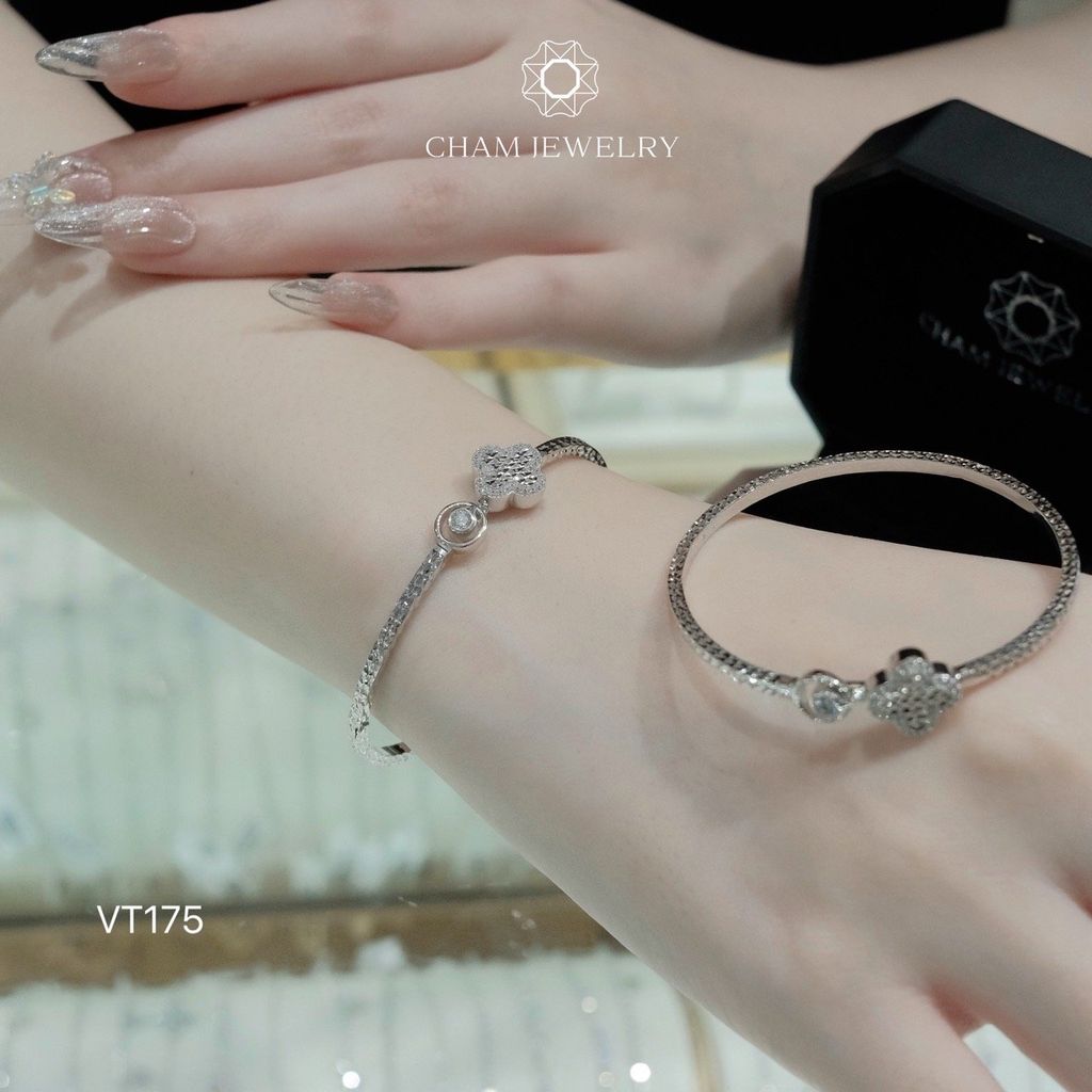 Vòng Tay VT175 CHAM JEWELR, Vòng 4 Lá (Barcode CV7202).