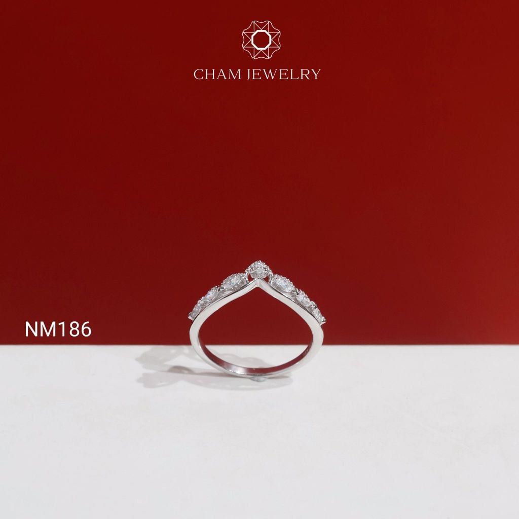 Nhẫn NM186 CHAM JEWELRY, Nhẫn Vương Miện (Barcode TNT838).