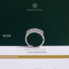 Nhẫn NC238 CHAM JEWELRY, Nhẫn Full Moissanite (Barcode OCNN88)