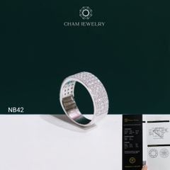 Nhẫn Nam NB42 CHAM JEWELRY,  Moissanite C&C (Barcode OCNA12)