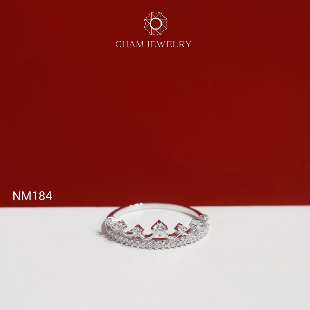 Nhẫn NM184 CHAM JEWELRY, Nhẫn Vương Miện (Barcode TNT997).