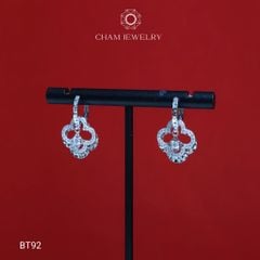 Hoa Tai BT92 CHAM JEWELRY, Hoa Tai Cỏ 4 Lá (Barcode TBT716).