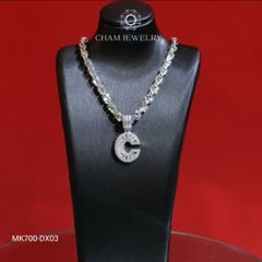Dây Và Mặt MK700-DX03 45cm CHAM JEWELRY, Mặt Chữ C Full Đá