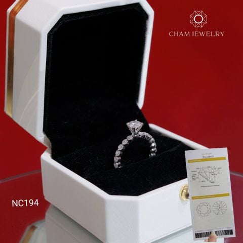 Nhẫn NC194 CHAM JEWELRY, Full Đá Moissanite, Bản 5.4mm (Barcode OCNN23).