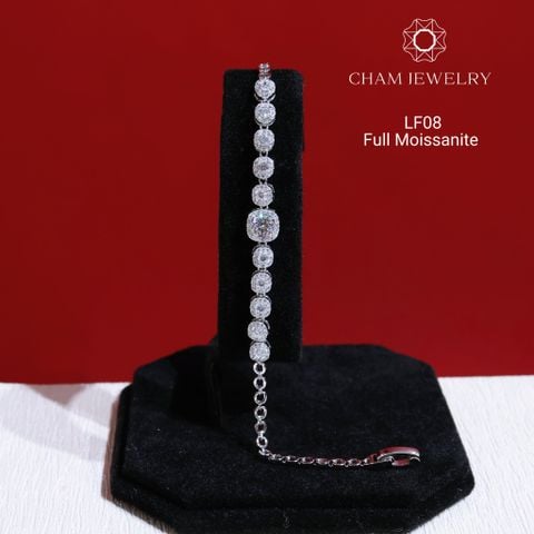 Lắc Tay LF08 CHAM JEWELRY, Chủ 5.0mm Moissanite (Barcode CLMR498)