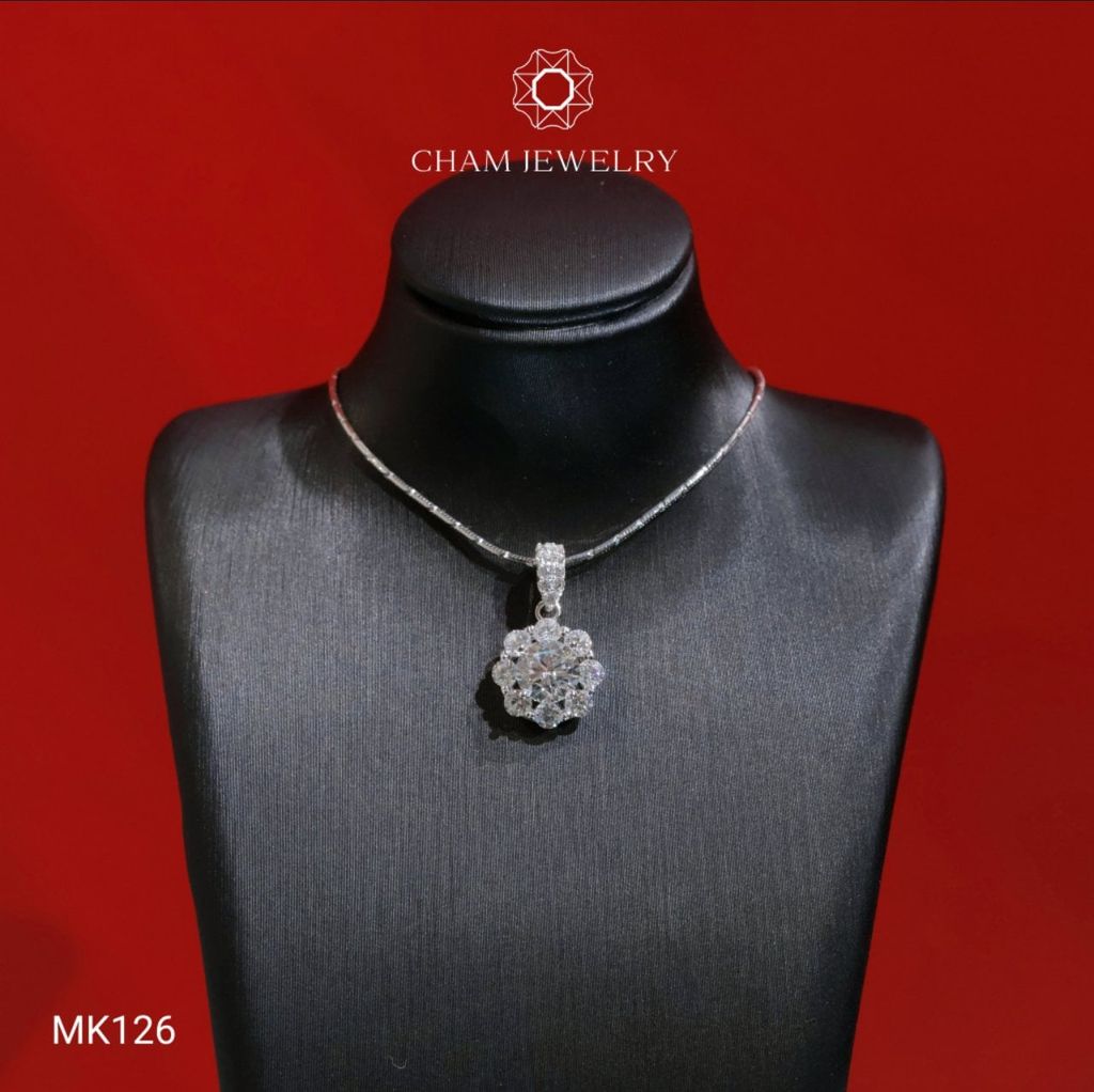 Mặt Dây Chuyền MK126 CHAM JEWELRY, Mặt Xoàn Nhỏ Chủ 6.0mm (Barcode TMA1941)
