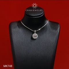 Mặt Dây Chuyền MK748 CHAM JEWELRY, Mặt Halo Chủ 6.0mm (Barcode TMX453).