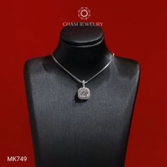 Mặt Dây Chuyền MK749 CHAM JEWELRY, Mặt Vuông Chủ 6.0mm (Barcode TMX452).