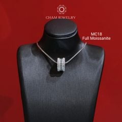 Mặt Dây Chuyền MC18 CHAM JEWELRY ,Full Moissanite Cao Cấp, Bản 6.5mm (Barcode OCM01).