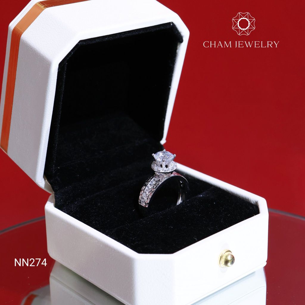 Nhẫn NN274 CHAM JEWELRY, Chủ 6.5mm (Barcode TNN1084-CN7231).