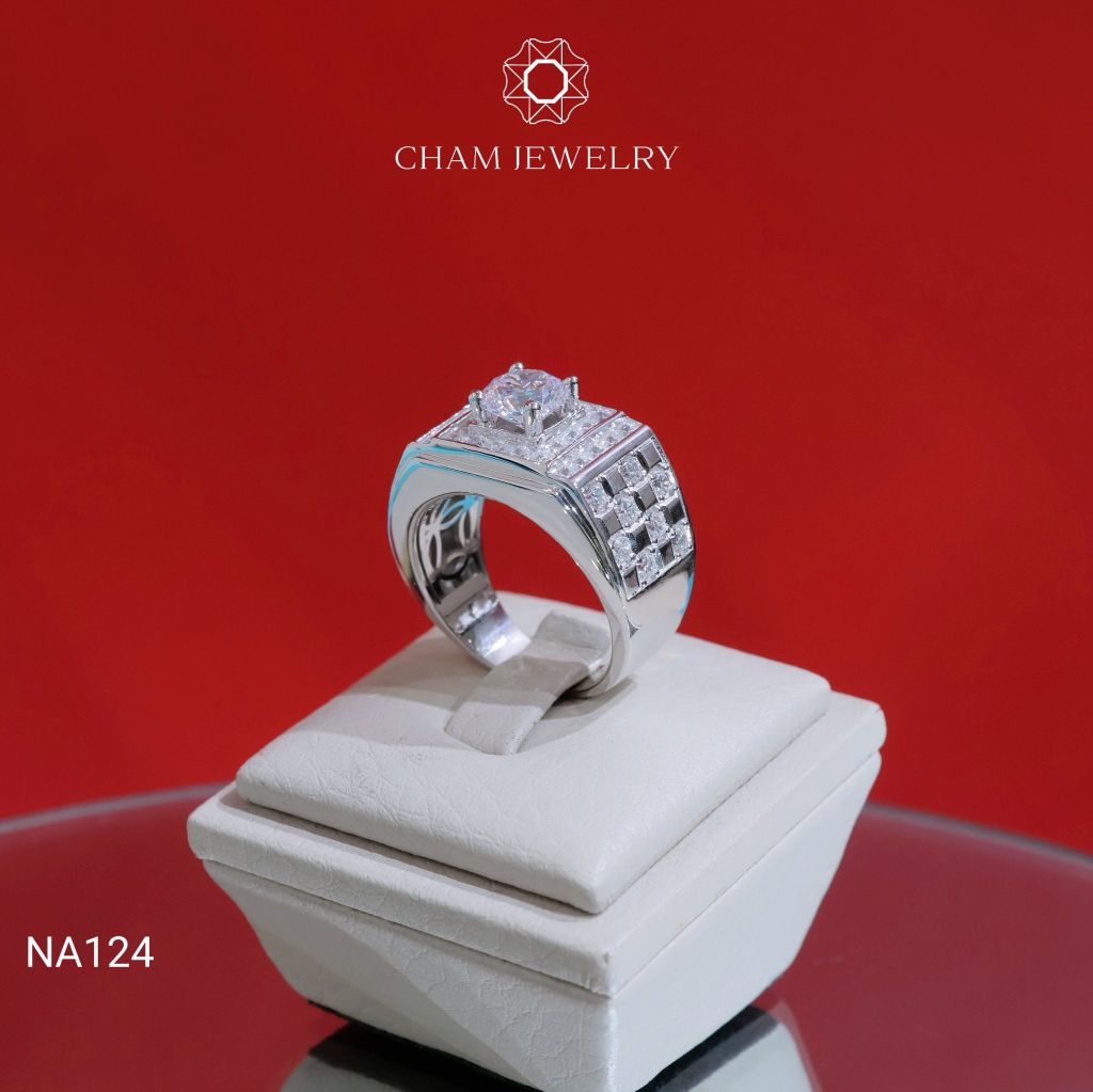 Nhẫn Nam NA124 CHAM JEWELRY, Chủ 7.0mm (Barcode TNNA168).