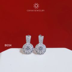Hoa Tai BG54 CHAM JEWELRY, Chủ 4.0mm (Barcode TBG1099).