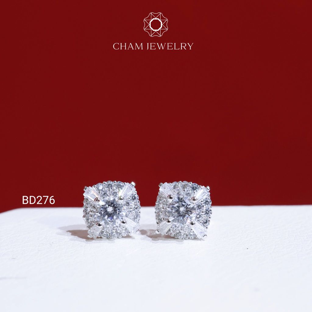 Hoa Tai BD276 CHAM JEWELRY , Chủ 4.0mm (Barcode TBD1325).