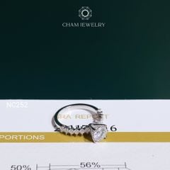 Nhẫn NC252 CHAM JEWELRY, Nhẫn Full Đá Moissanite Chủ 6.3mm (Barcode OCNN58)
