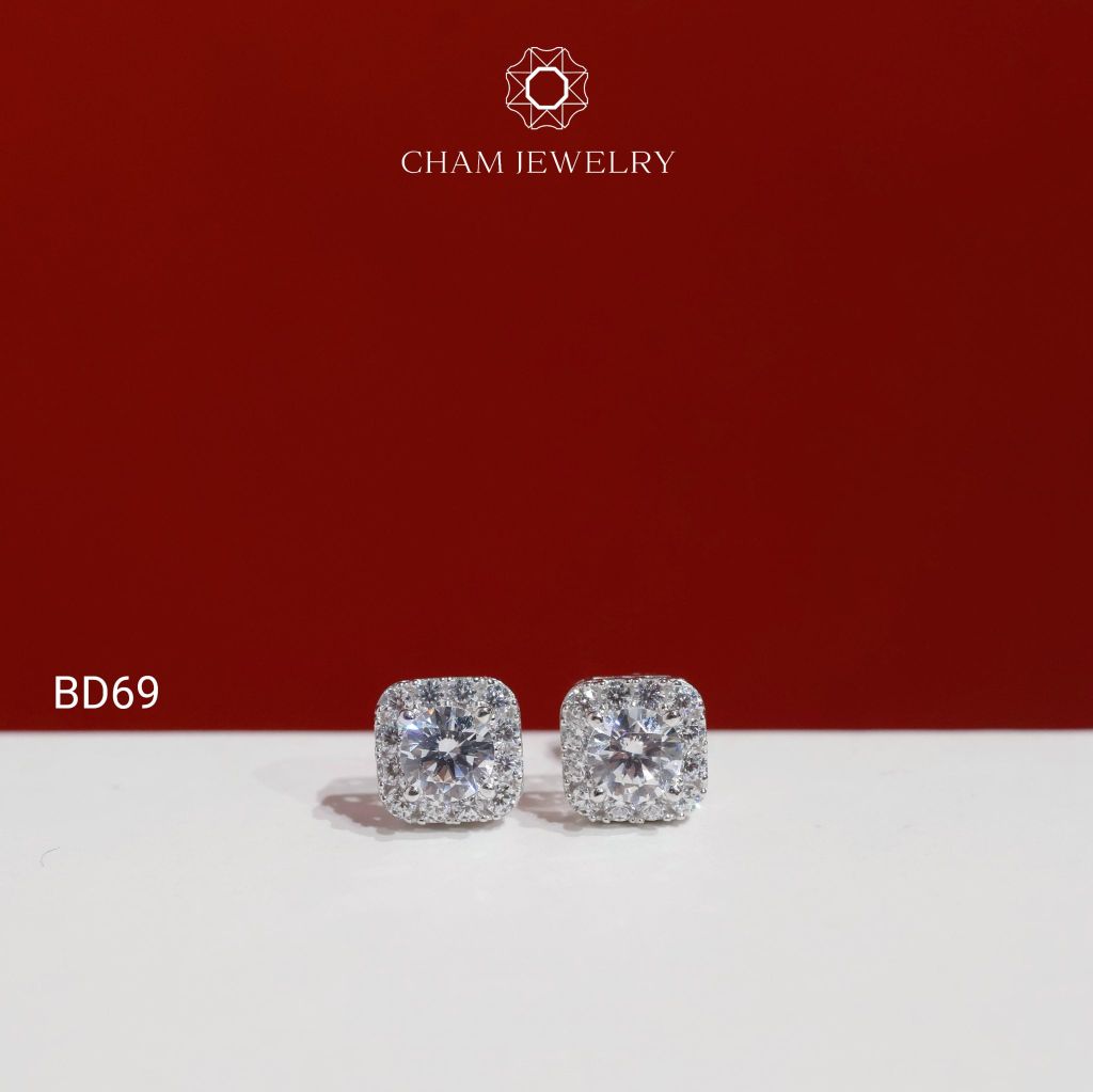 Hoa Tai BD69 CHAM JEWELRY, Chủ 4.5mm (Barcode TBD1754).