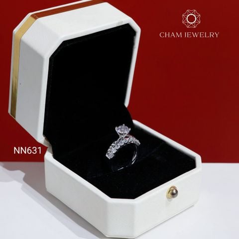 Nhẫn NN631 CHAM JEWELRY, Nhẫn Uyên Ương Chủ 6.0mm ( C109N244 ).