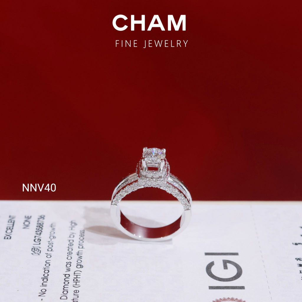 Nhẫn Nữ NNV40 Vàng 10k Chủ 5.4 Kim Cương Lab Grown Diamond